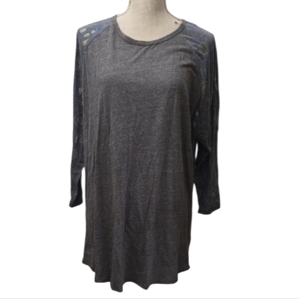 LuLaRoe Randy Gray Long Sleeve Women's Tee
